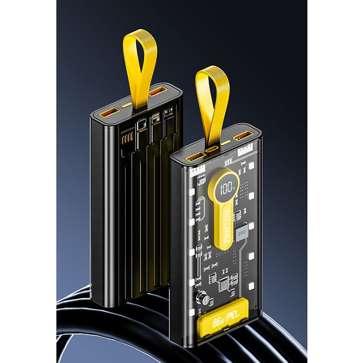 Sạc Dự Phòng 20000mAh - 66W Siêu nhanh sạc nạp dùng bộ vi mạch thế hệ mới - Hàng nhập khẩu