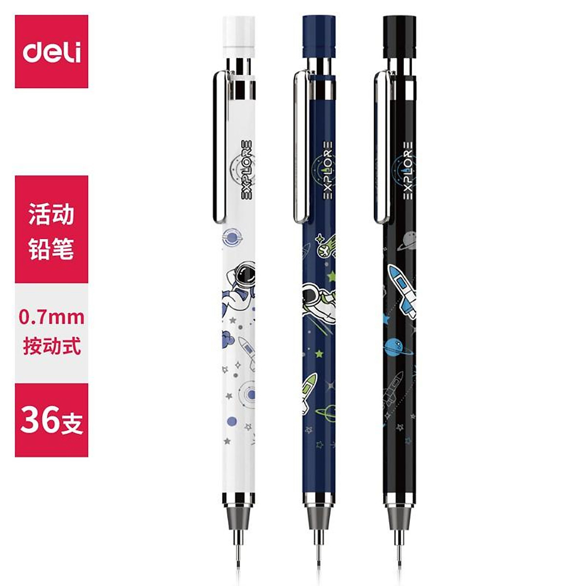 Bút chì kim phi hành gia Astronaut Deli - ngòi 0.5mm - 0.7mm - S426/ S425