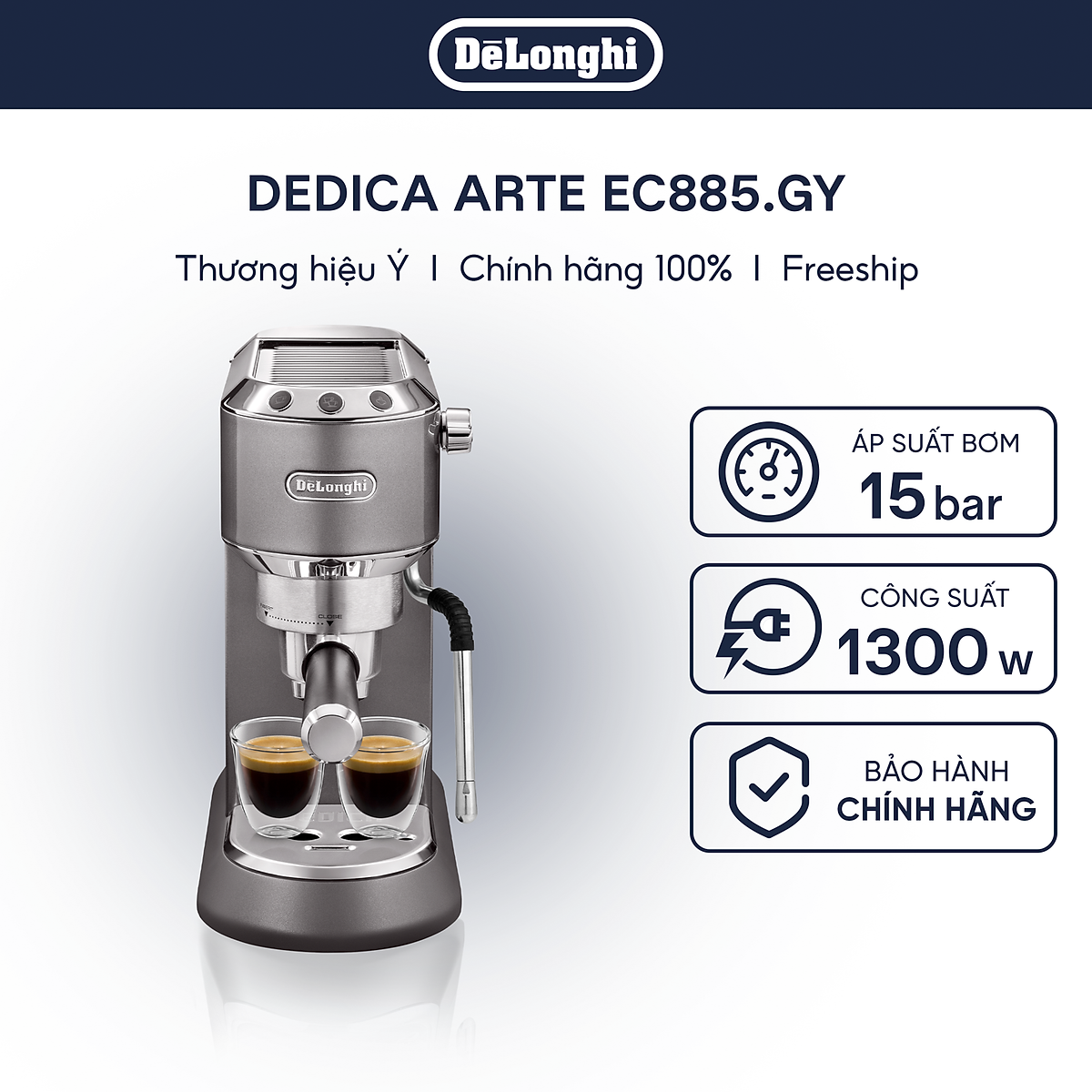 Máy pha cà phê DeLonghi Dedica Arte EC885 (BG/ GY/ M)