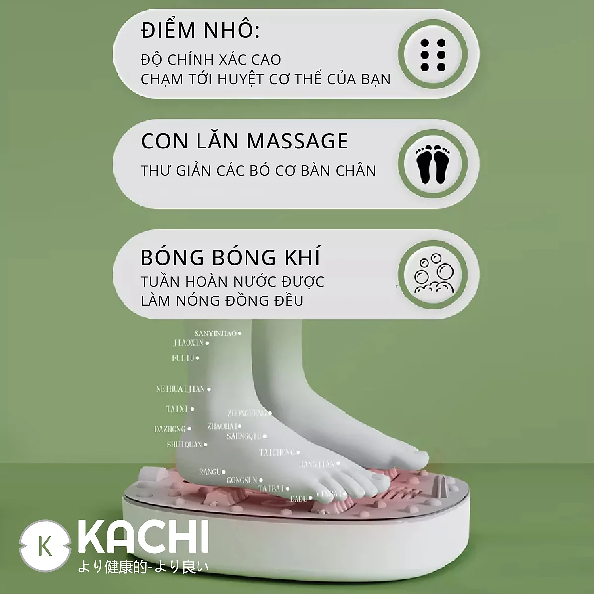 Bồn ngâm chân hồng ngoại massage xếp gọn Kachi MK344 - Hàng chính hãng