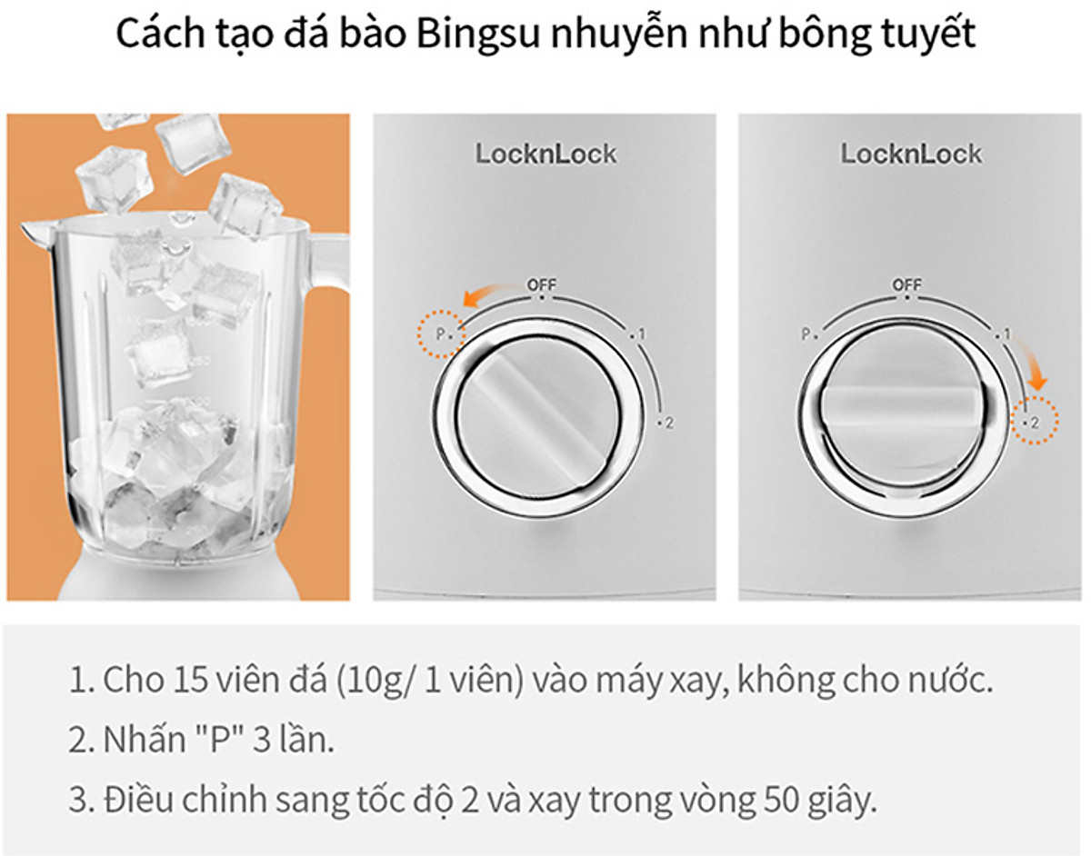 Máy xay sinh tố Locknlock Multi Blender EJM416WHT (800W) - Hàng chính hãng