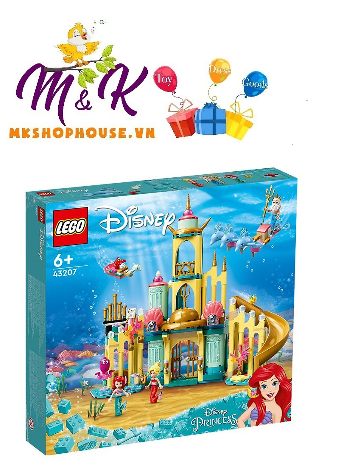 Đồ Chơi LEGO Disney Princess Lâu Đài Của Công Chúa Ariel 43207 ...