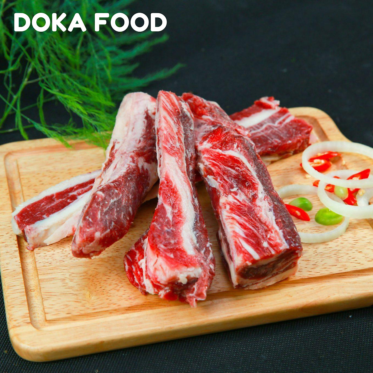 Dẻ sườn bò 1kg, thịt bò nhập khẩu Doka Food - Thịt bò, bê