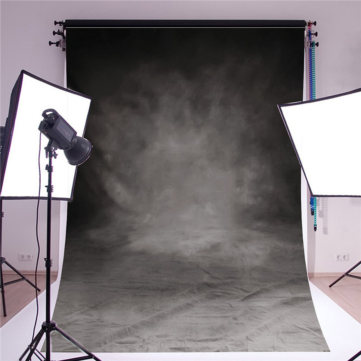 Mua /5x7FT Vintage Grey Black Studio Photo Backdrop Photography  Prop Background