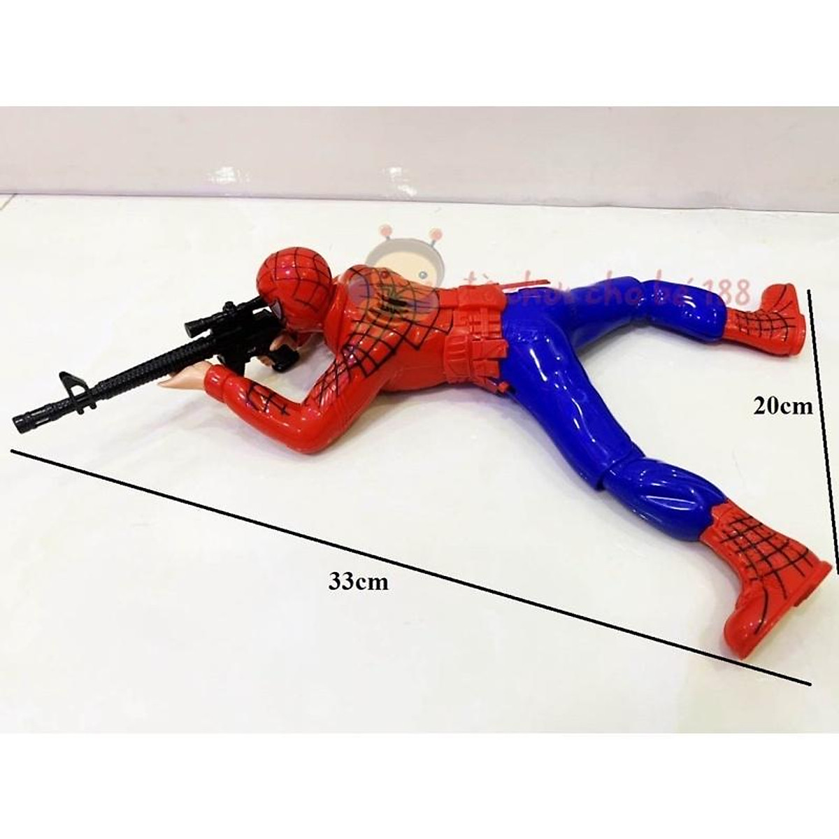 Vỉ đồ chơi mô hình Người Nhện Spider Man  Khiên bằng nhựa có đèn JH475Z