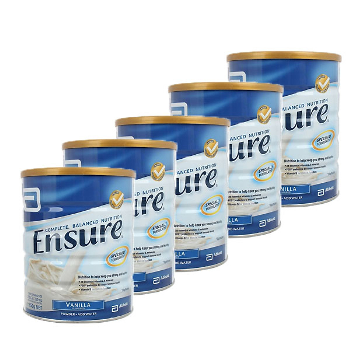 05 Hộp Sữa Bột Ensure Úc Vị Vani (850g)