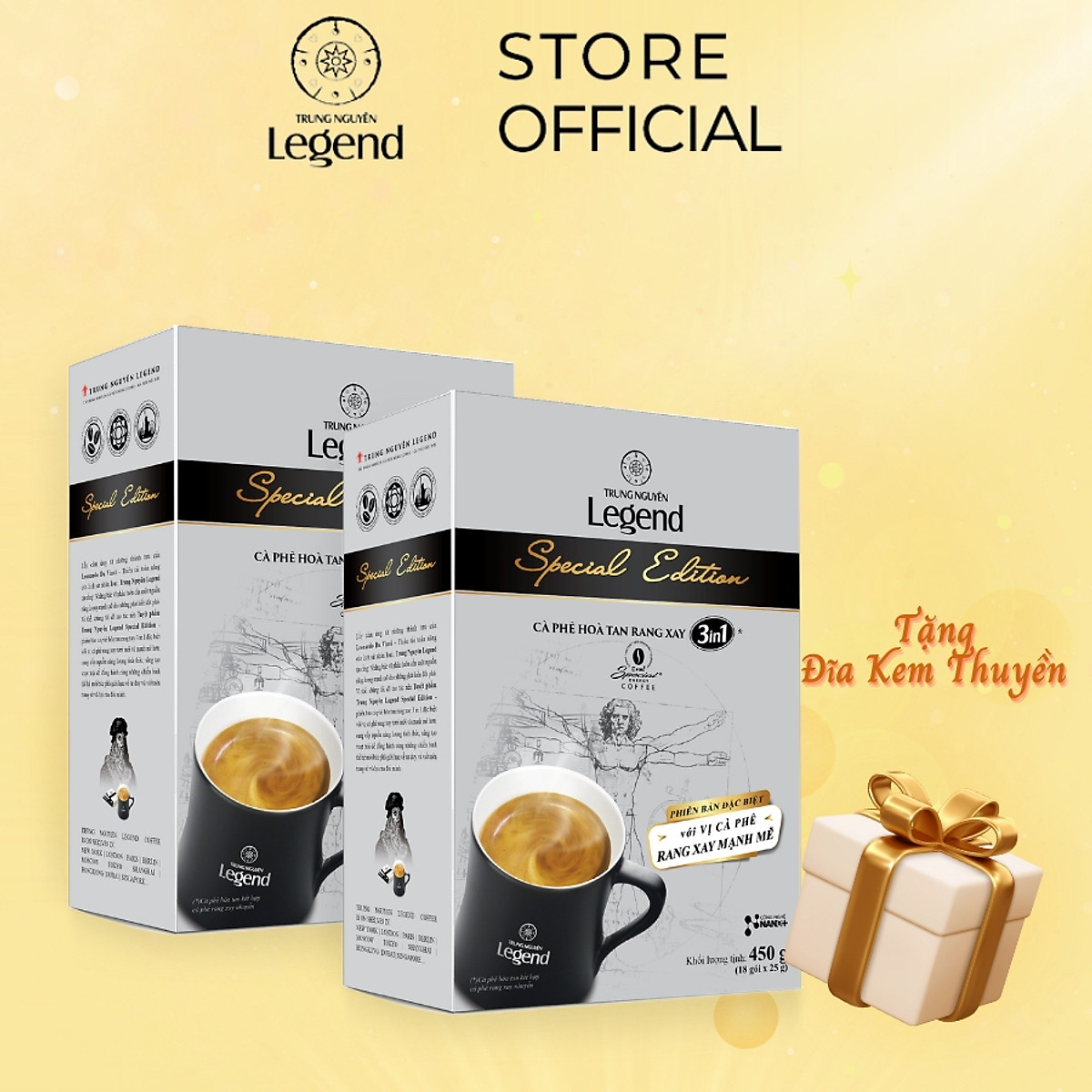 Combo 2 Cà Phê Sữa Hòa Tan - Special Edition - Hộp 18 gói - Trung Nguyên Legend (Vị dày, đậm đà, hậu vị cân bằng)
