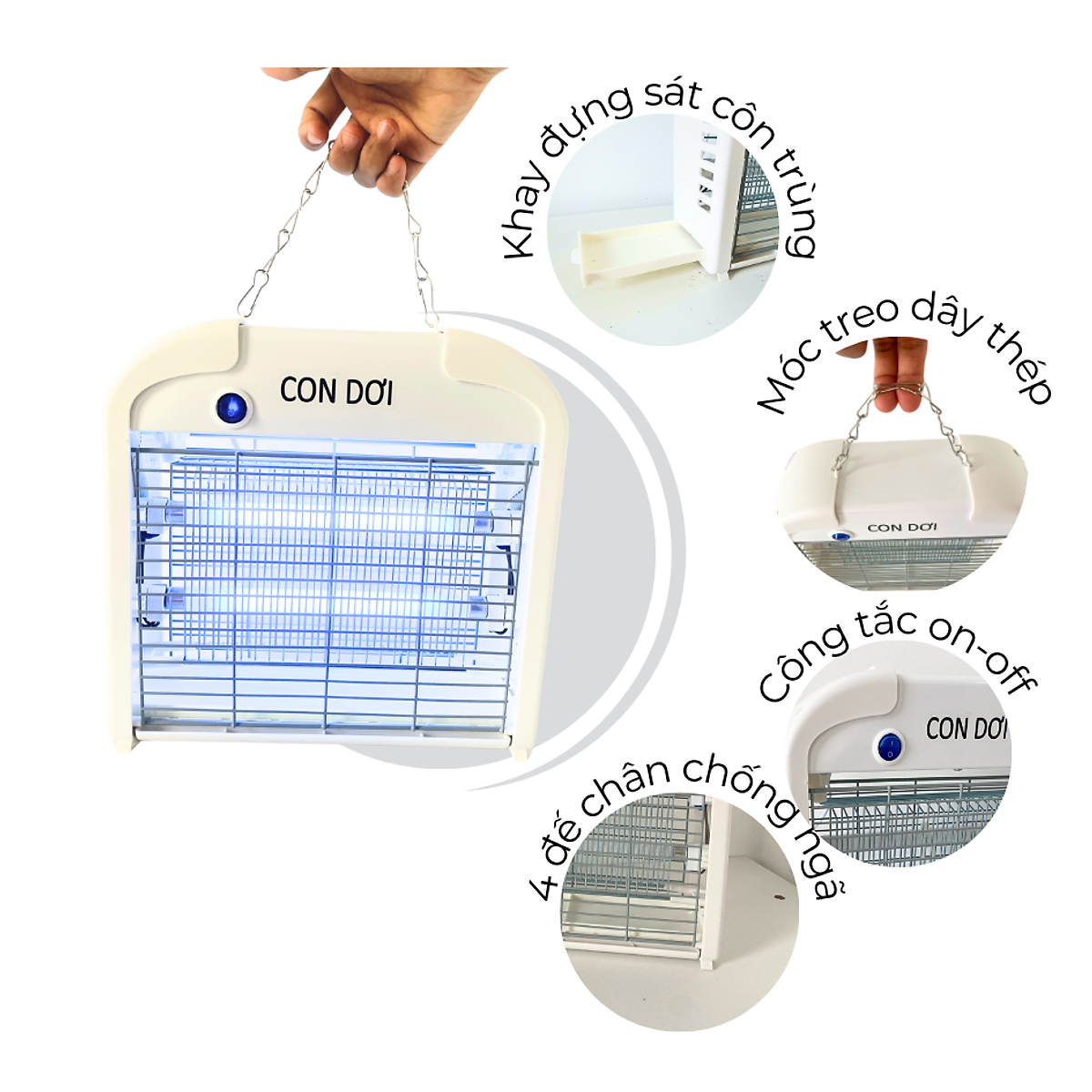 Đèn diệt muỗi và các loại côn trùng CON DƠI model CN03