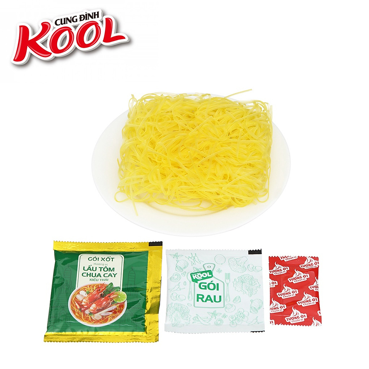 Thùng 24 Gói Mì Cung Đình Kool Mì Gạo Lẩu Tôm Chua Cay Kiểu Thái 84g