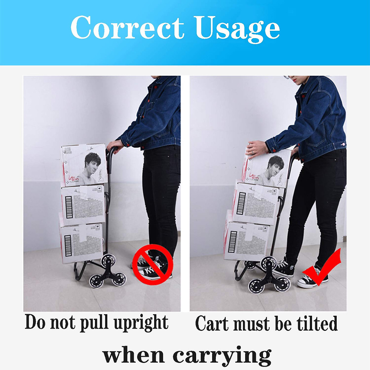 Xe kéo túi hành lý leo cầu thang, Giỏ hàng du lịch có thể gập lại Super