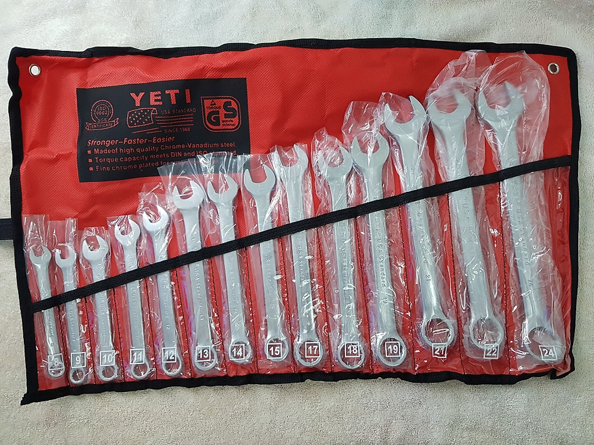 Bộ cờ lê Yeti 14 món - Bộ cờ lê khóa vòng miệng - dùng để sửa chữa xe cộ và đồ gia dụng trong gia đình - Hàng chính hãng