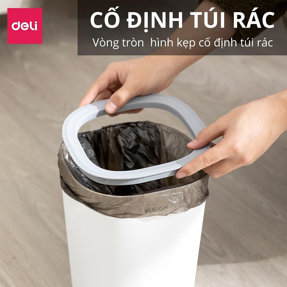 Thùng Rác Cố Định Túi Rác Sọt Rác Nhựa Nguyên Sinh Hạn Chế Mùi Hôi Tiện Lợi Tiết Kiệm Không Gian Cho Văn Phòng Nhà Bếp - 1104