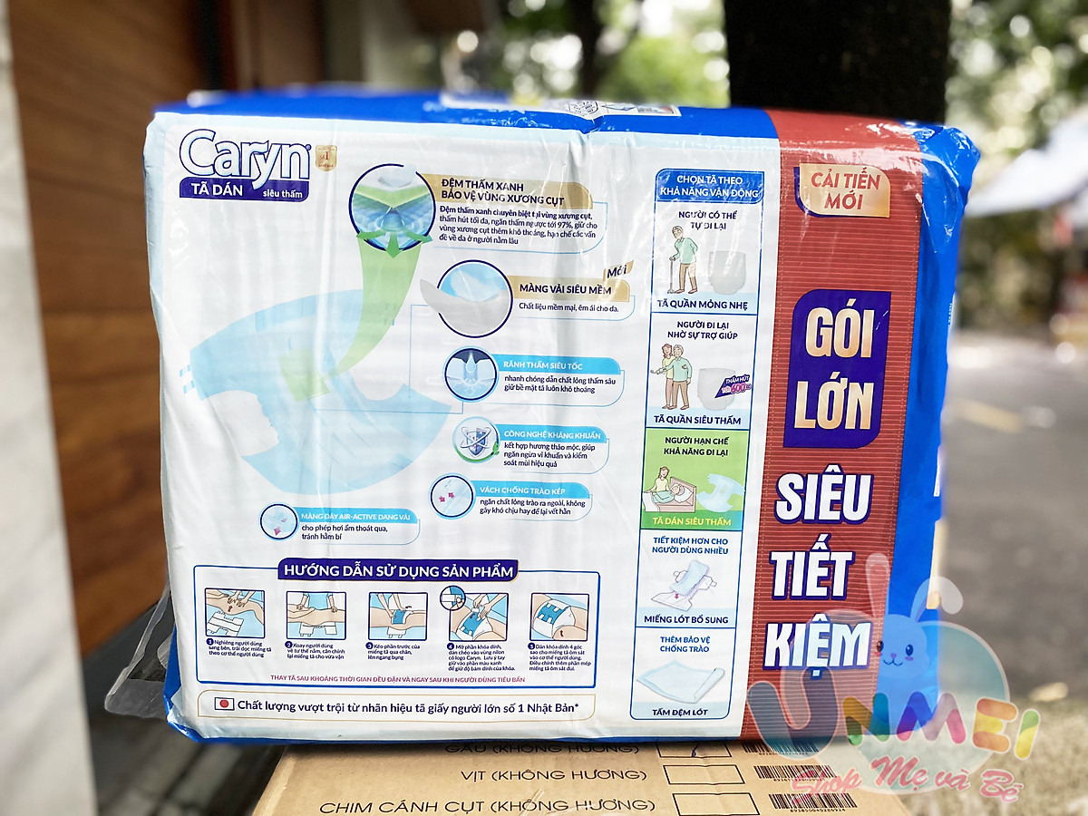 Tã Dán Siêu Thấm Caryn Gói Siêu Tiết Kiệm M40 (40 Miếng)