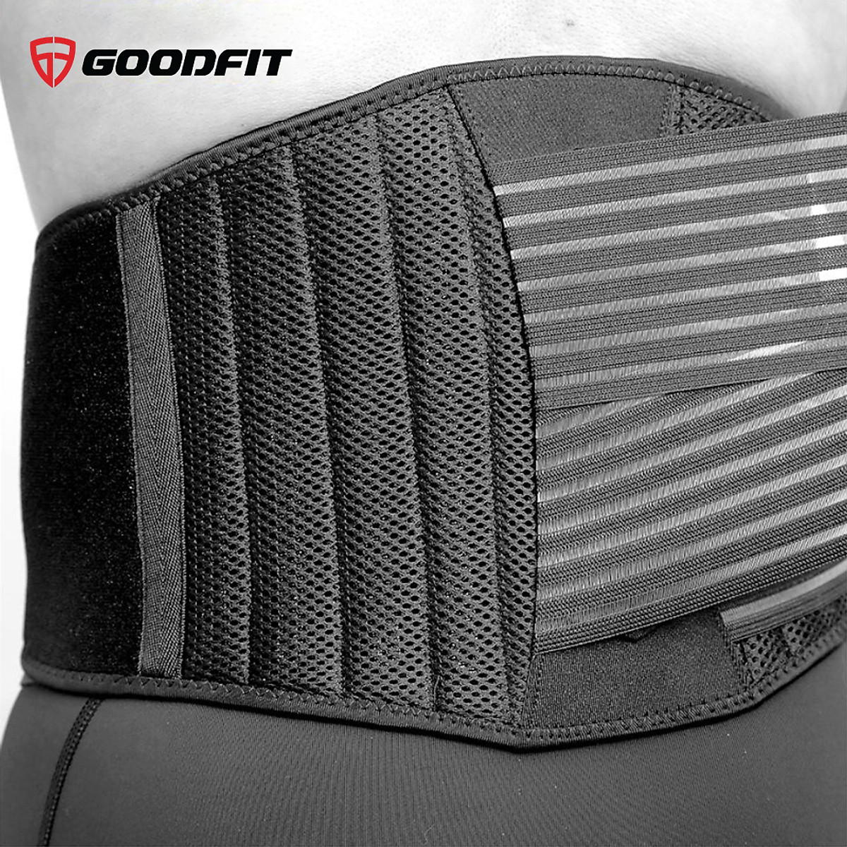 Đai lưng tập gym,đai bảo vệ cột sống chống đau lưng 2 dây nén GoodFit GF722WS