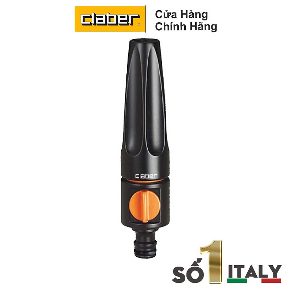 Vòi Xịt Tưới Cây Đa Năng Claber 8536, có van khóa, điều chỉnh được 2 chế độ, nhựa ABS, kết nối nhanh, không kèm phụ kiện
