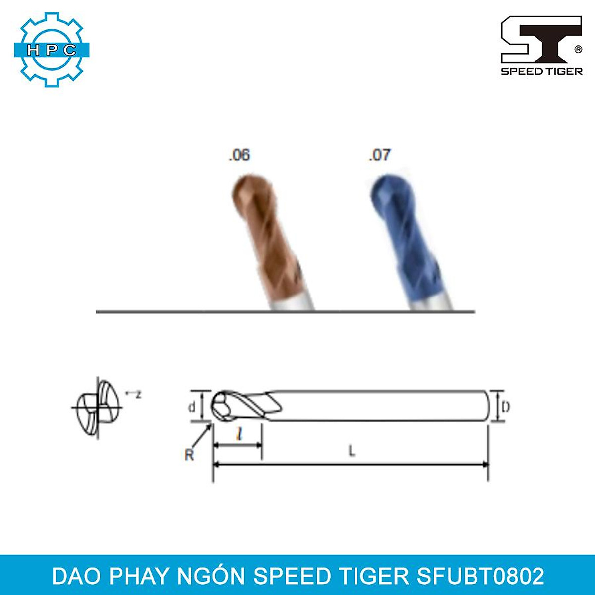 Mua Dao phay cầu Speed Tiger SFUBT0802 tại Hiệp Phát HPC