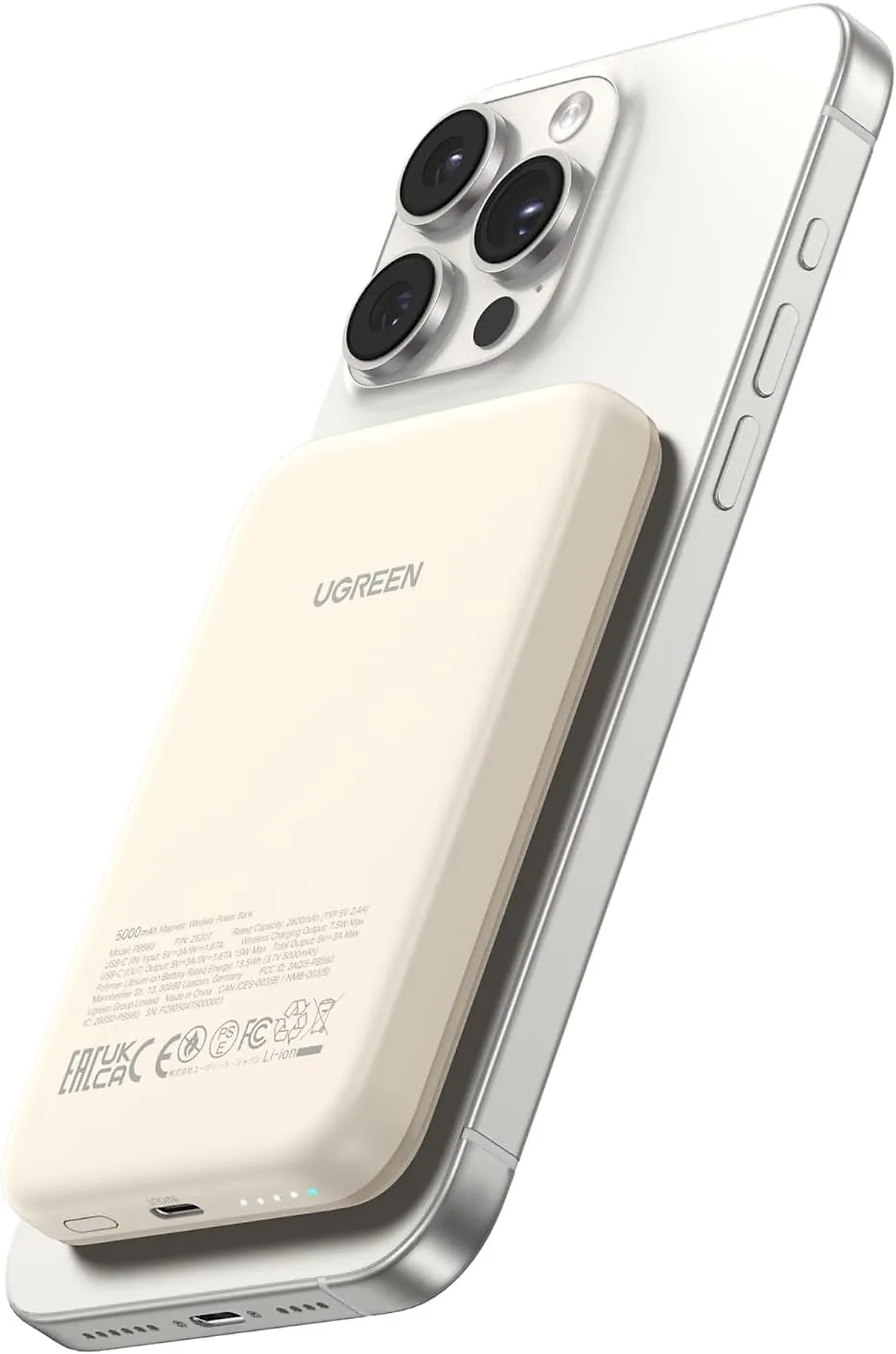 Pin sạc dự phòng UGREEN 5000 - 10000mAh Magnetic Wireless Power Bank PB560 / PB561 / 25207, 25208, 25866, 25208, 35279 - Hàng chính hãng