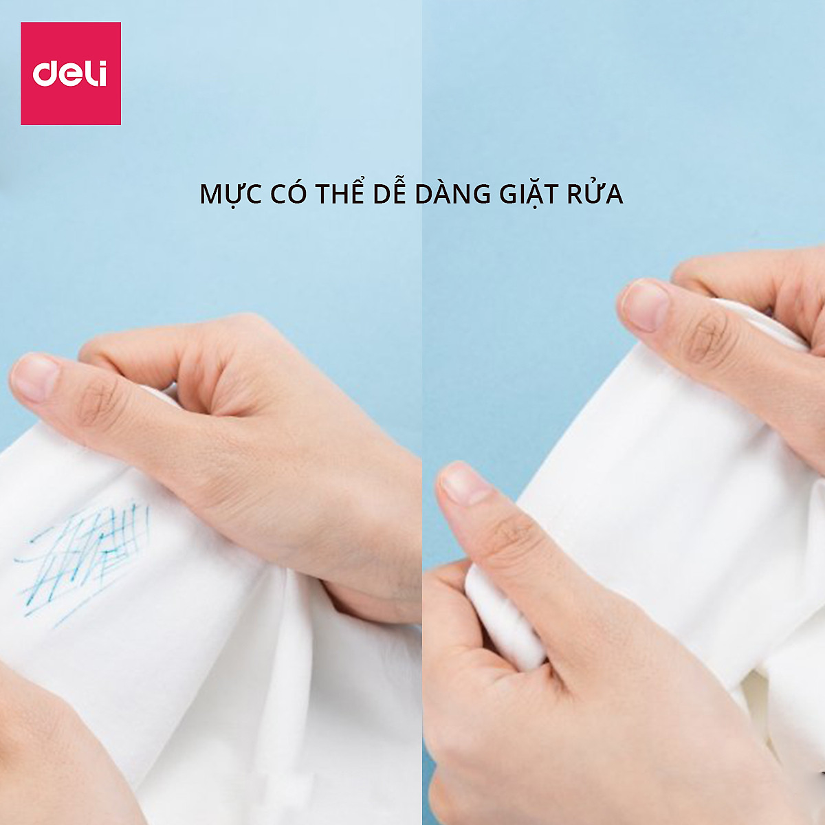 Bút đi nét Deli - Ngòi bọc kim loại 0.45mm - Mực có thể rửa được - EQ900