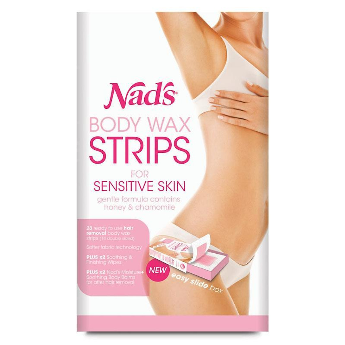 Nads Body Wax Strips For Sensitive Skin 28 Pack - Sản phẩm tẩy lông Nads Body Wax Strips For Sensitive Skin 28 Pack - Sản phẩm tẩy lông