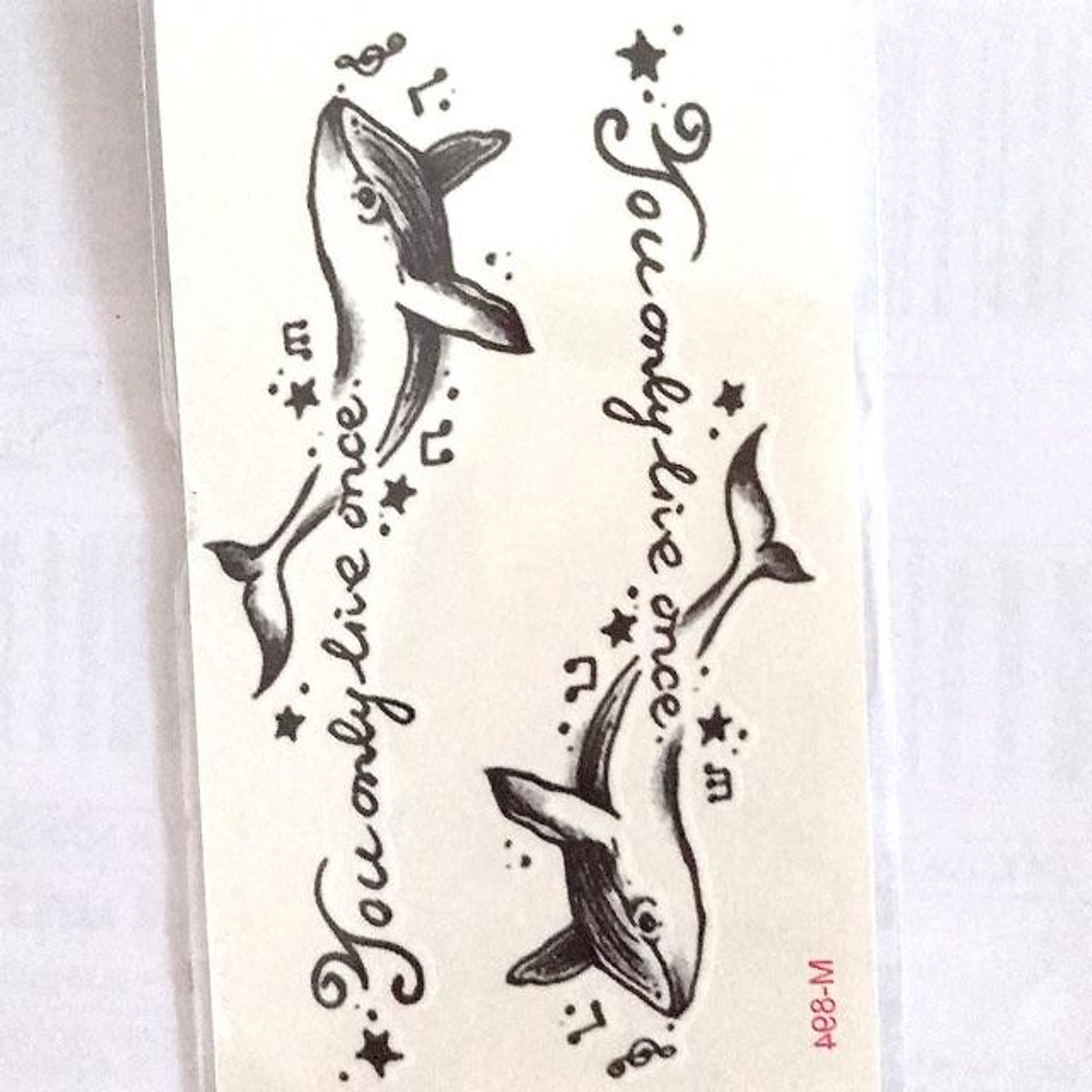 Mua Hình xăm dán chữ cá voi xinh 10x6cm tại Miashop89