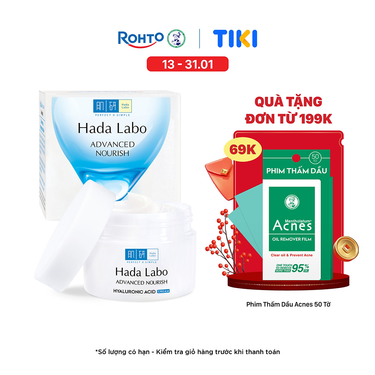 Kem dưỡng ẩm Hada Labo Advanced Nourish Cream 50g