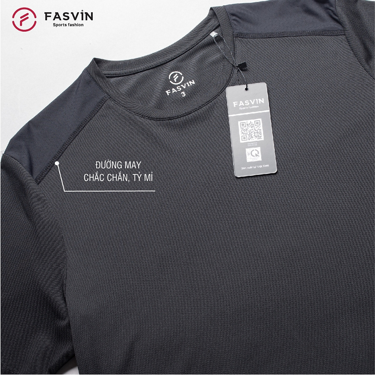 Bộ Quần Áo Thể Thao Nam FASVIN TS24625+Q21475.HN Hàng Nhà Máy Chất Liệu Mềm Mại Phom Dáng Đẹp
