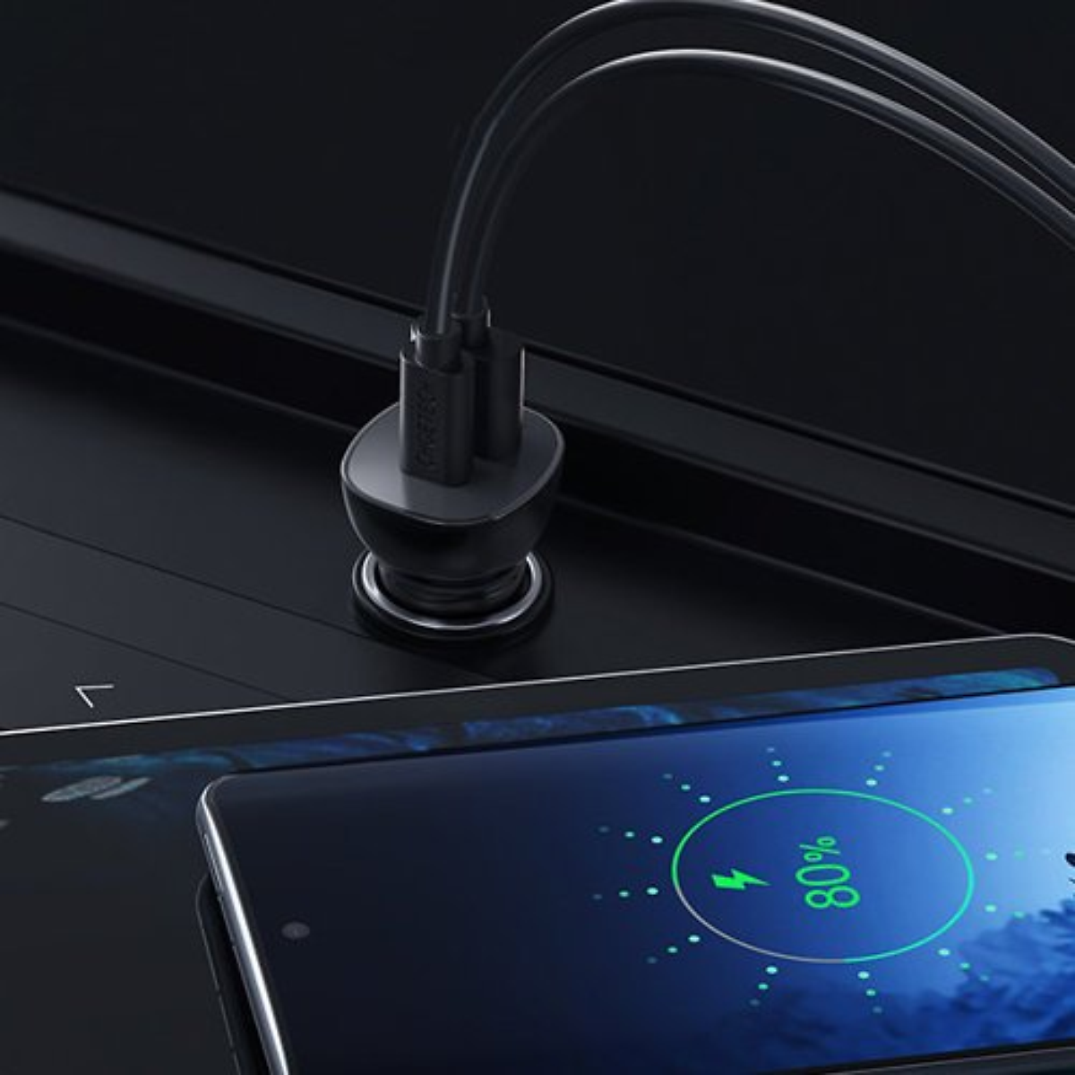 Củ Sạc Điện Thoại Ô Tô 38W CHOETECH TC0005 V2 USB Quick Charge 3.0 18W, Type-C PD 20W - Hàng Chính Hãng