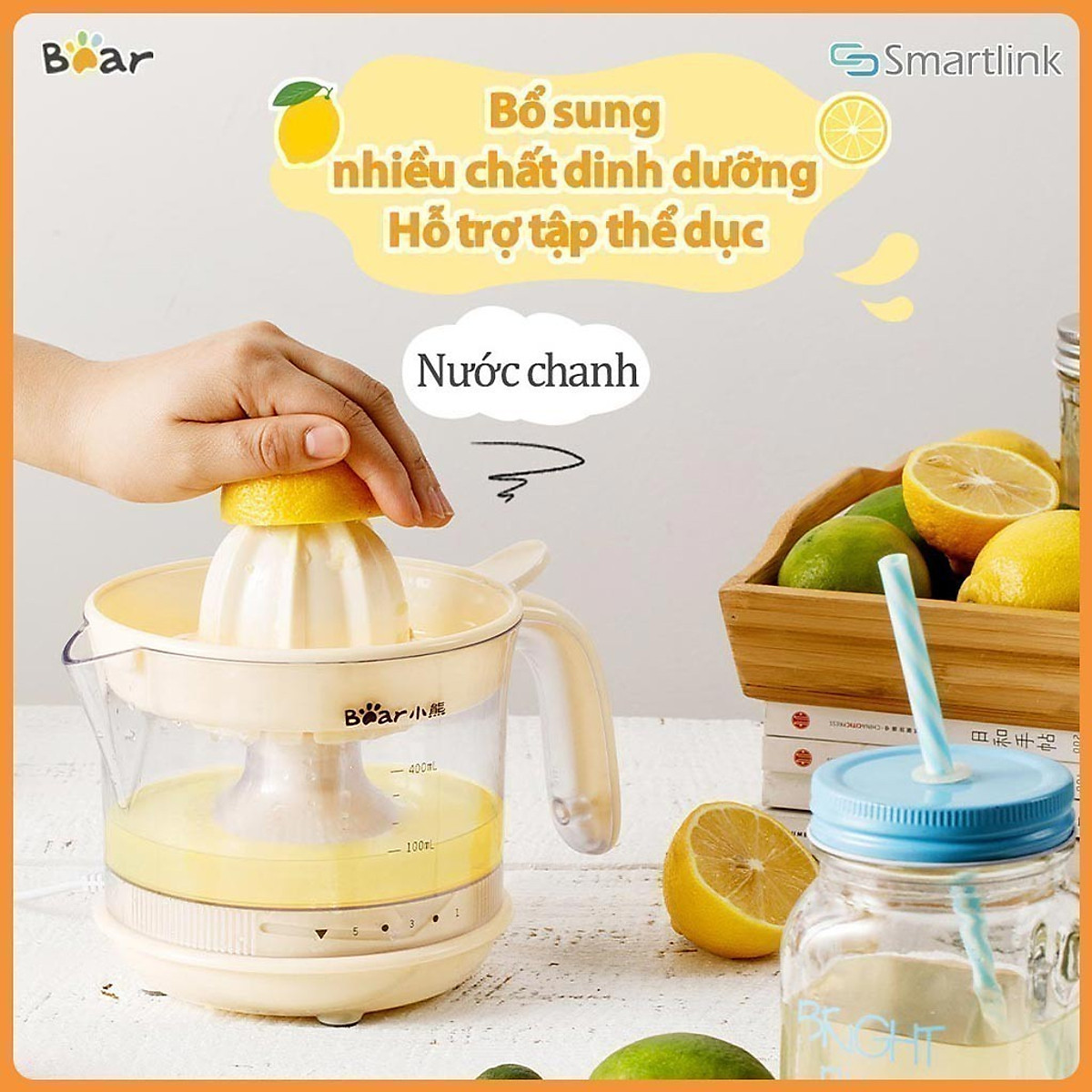 Máy ép cam tự động Bear CZJ-A04B1 30W - Hàng chính hãng