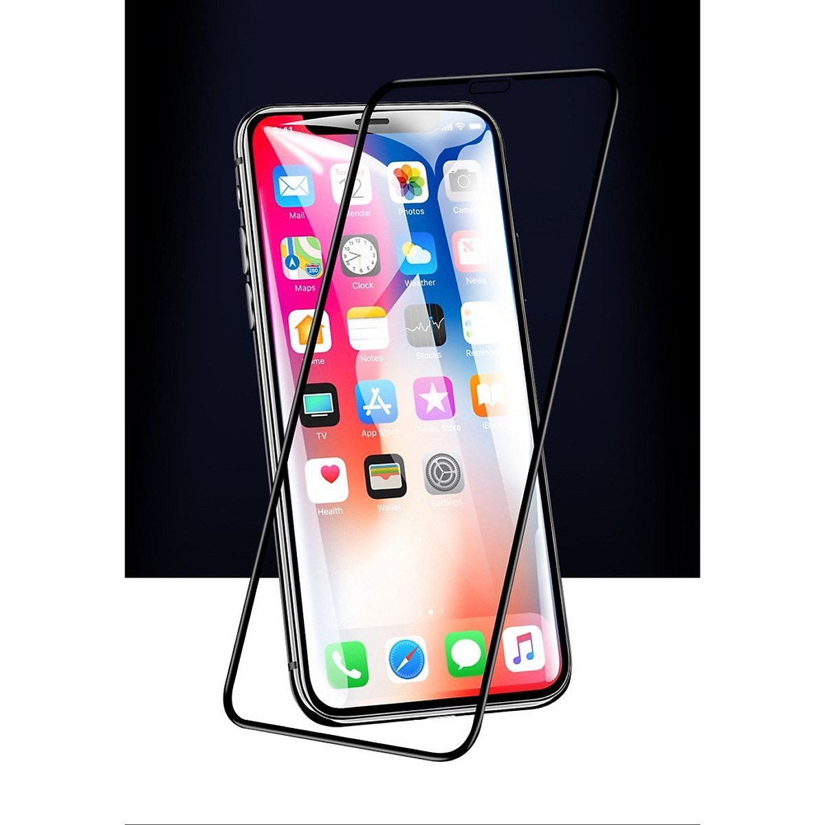 Kính cường lực 9H 21D full màn cho Iphone X/XS/11Pro màu sắc nét cảm