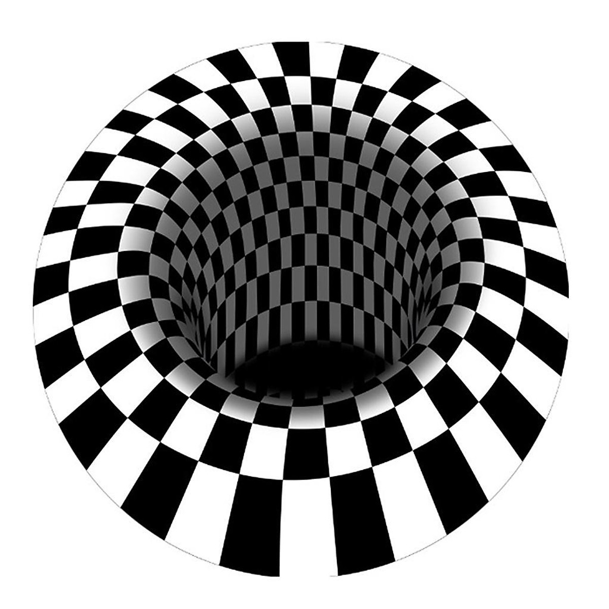 3D Swirl Printed Optical Illusion Areas Rug Carpet Floor Pad Non ...