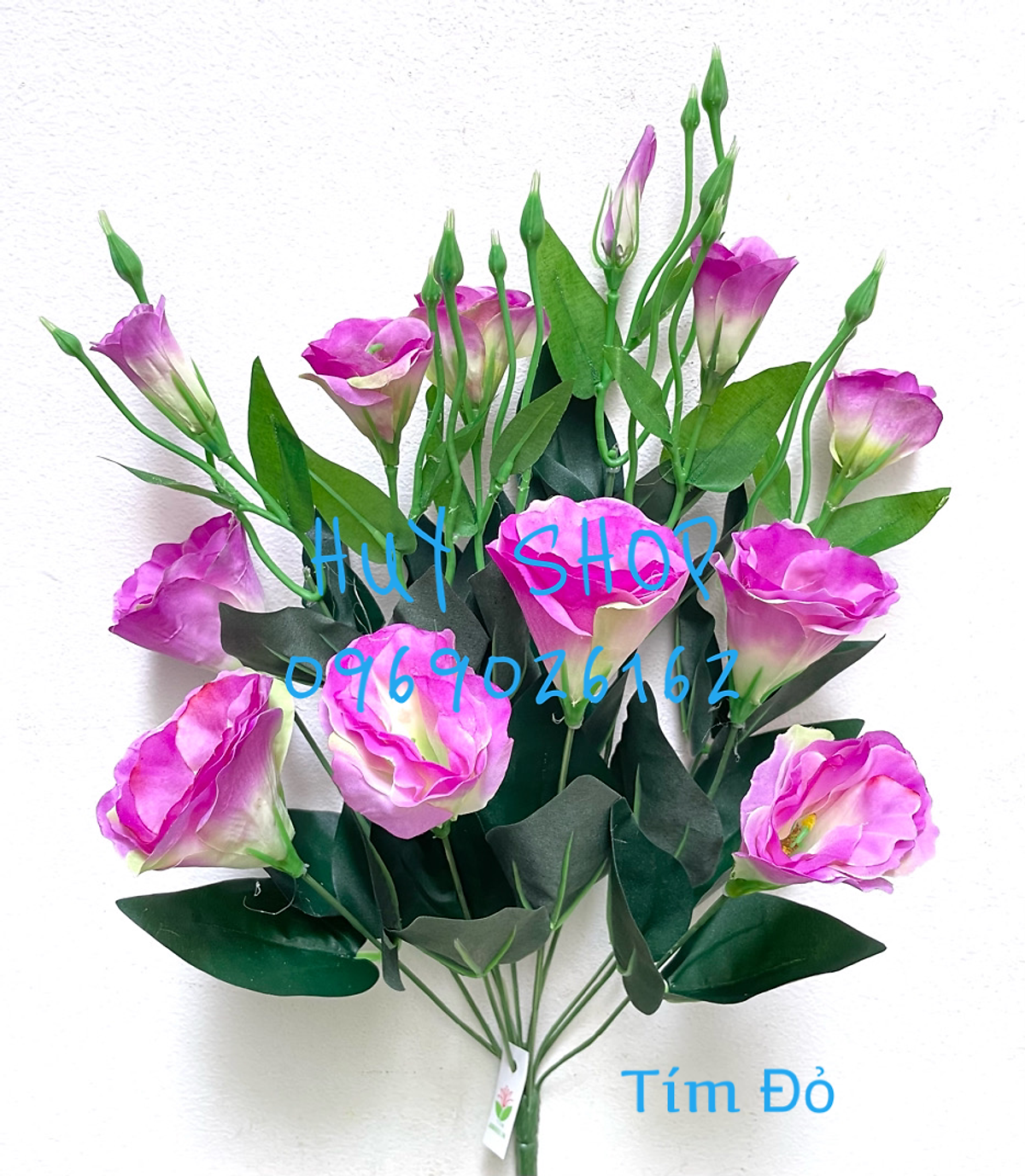 Bụi Hoa CÁT TƯỜNG (12 nhánh 6 bông 6 nụ) Vải cao cấp trang trí nhà