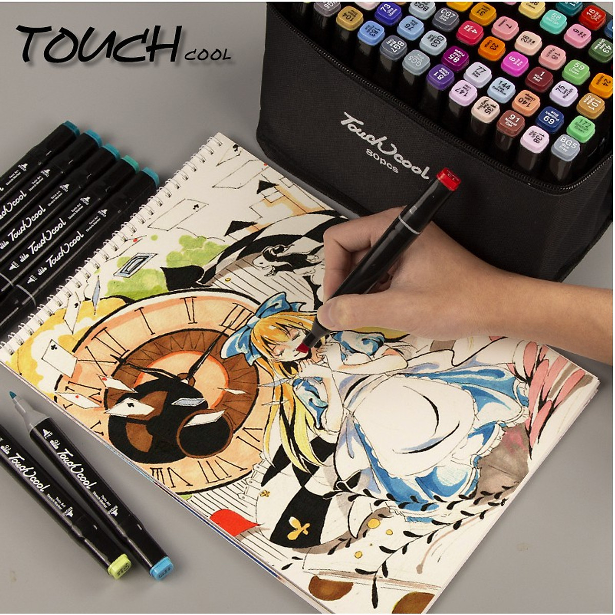 Bút Màu Marker Touch Cool Họa Cụ Tô Màu Dạ Vẽ Tranh Anime Bộ 30/60/