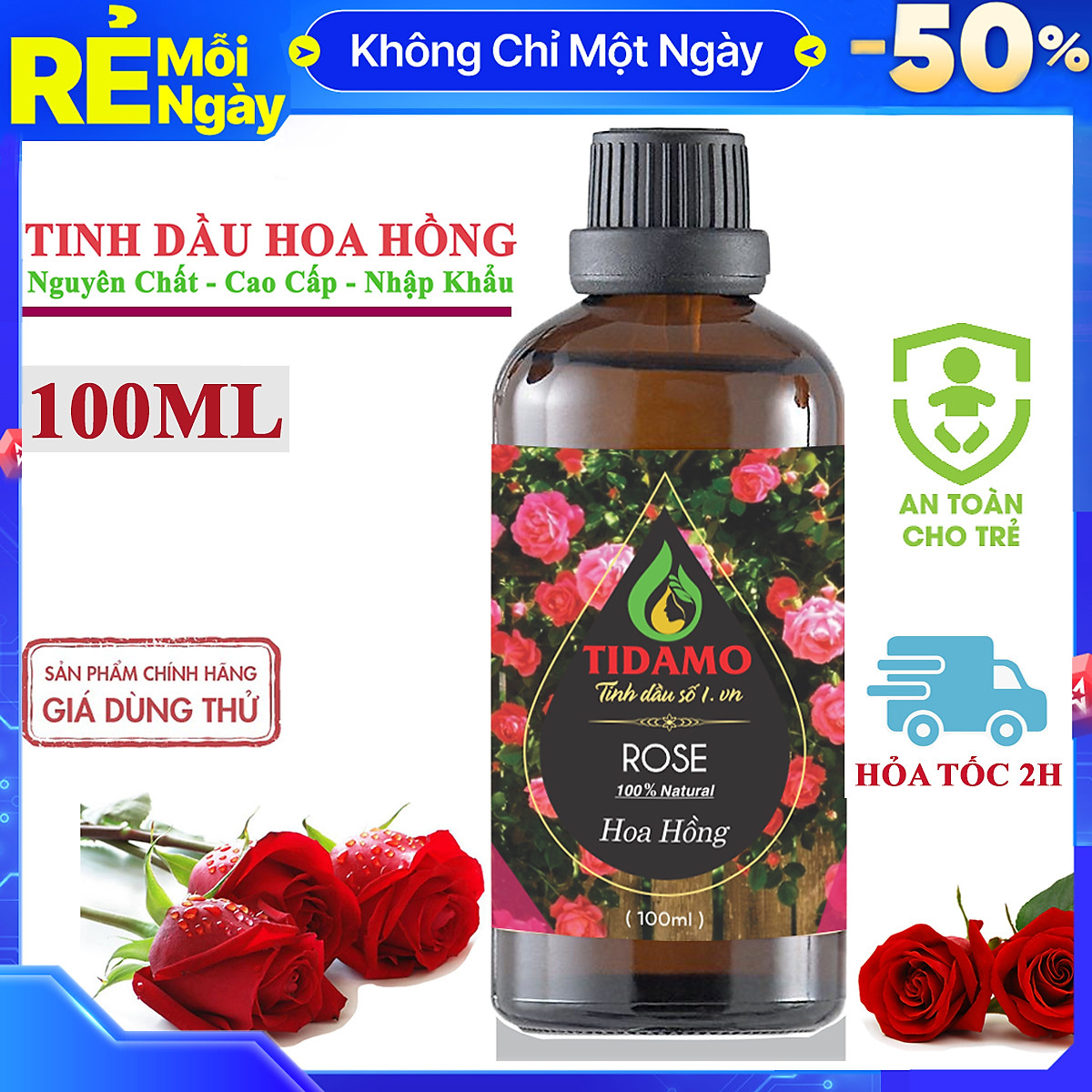 Tinh Dầu Xông Phòng HOA HỒNG 100ML - Tinh Dầu Hoa Hồng TIDAMO Cao ...