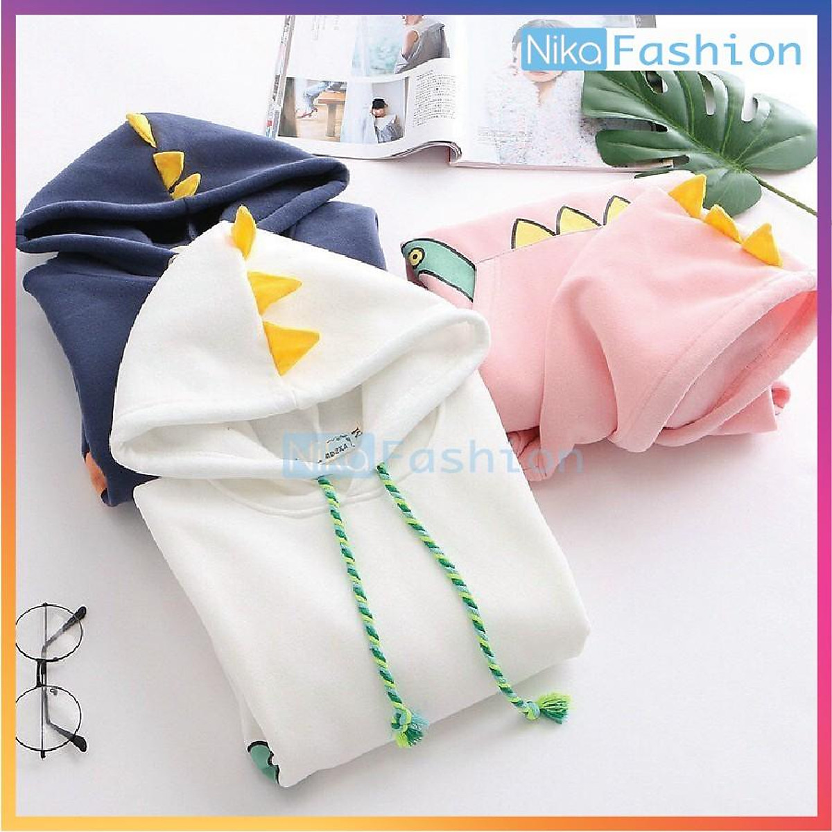 Nikafashion Áo Hoodie Nón Unisex Nam Nữ Chất Vải Nỉ Freesize 1 kích cỡ Form Dáng Rộng Dưới 65kg Mặc Đẹp K.L.O.N.G.T.Ú.I