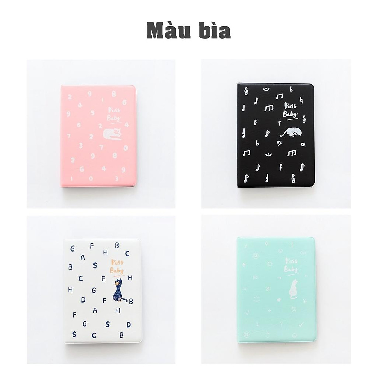 Album ảnh 8x10 đựng 72 ảnh bìa da Puss baby hình mèo siêu cute để được