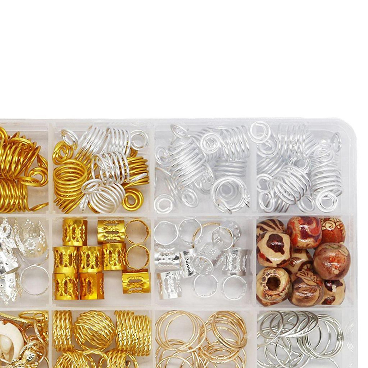 158Pcs Metal Hair Braiding Beads Accessories Hair Braid Rings Cuffs Kit 158Pcs Metal Hair Braiding Beads Accessories Hair Braid Rings Cuffs Kit