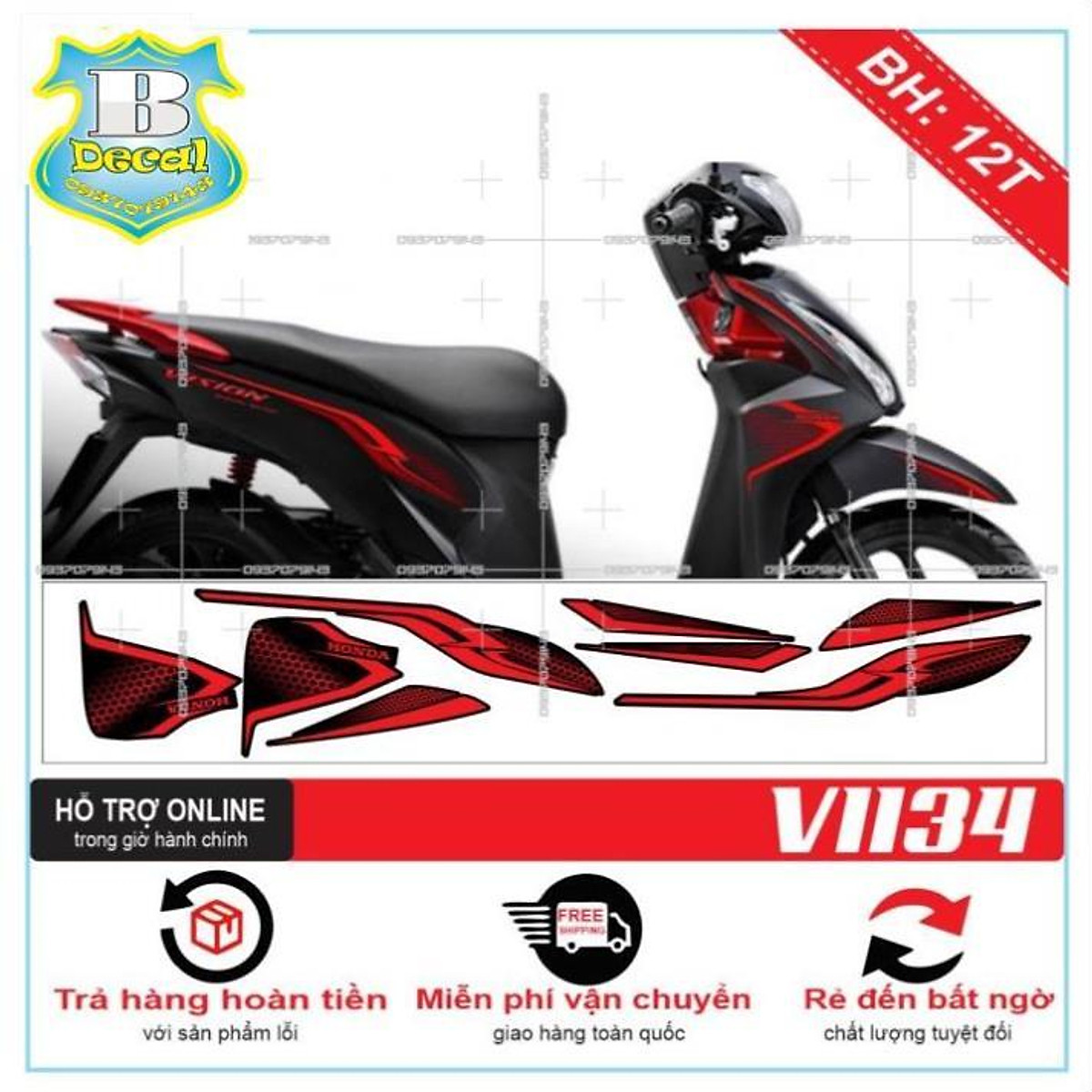 Bộ nhựa Honda Vision đời 2016  Shopee Việt Nam