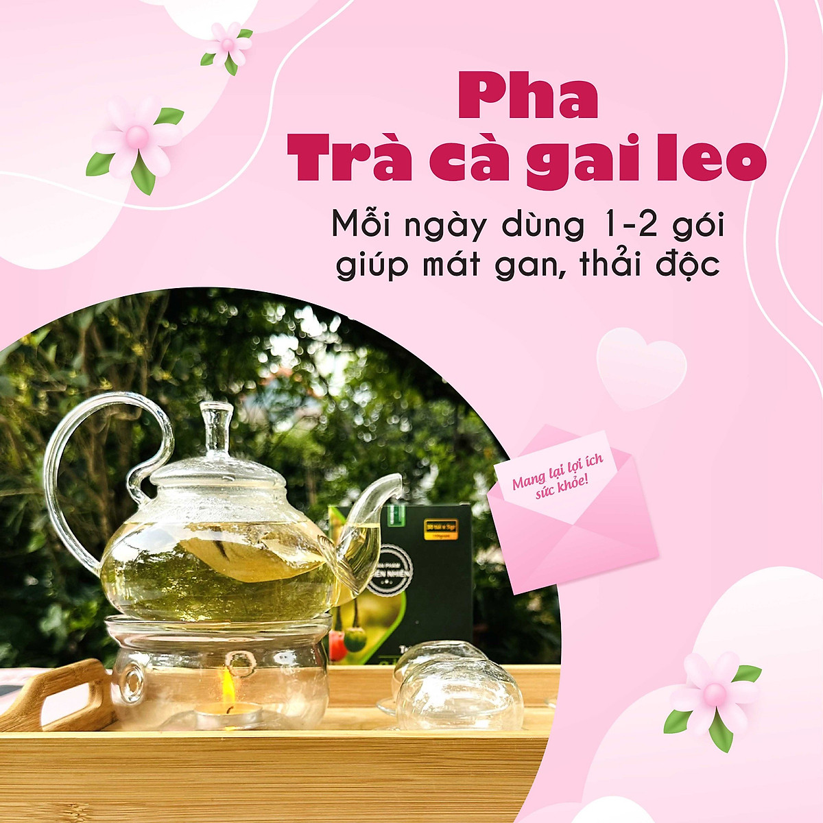 Trà cà gai leo túi lọc thải độc gan, cà dây leo của siêu thị thiên nhiên