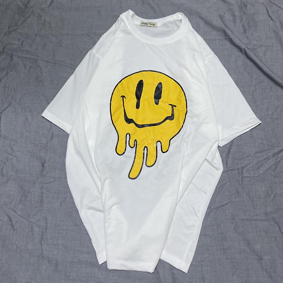 Áo thun tay lỡ form rộng Unisex nam nữ mặc đẹp hình icon cười