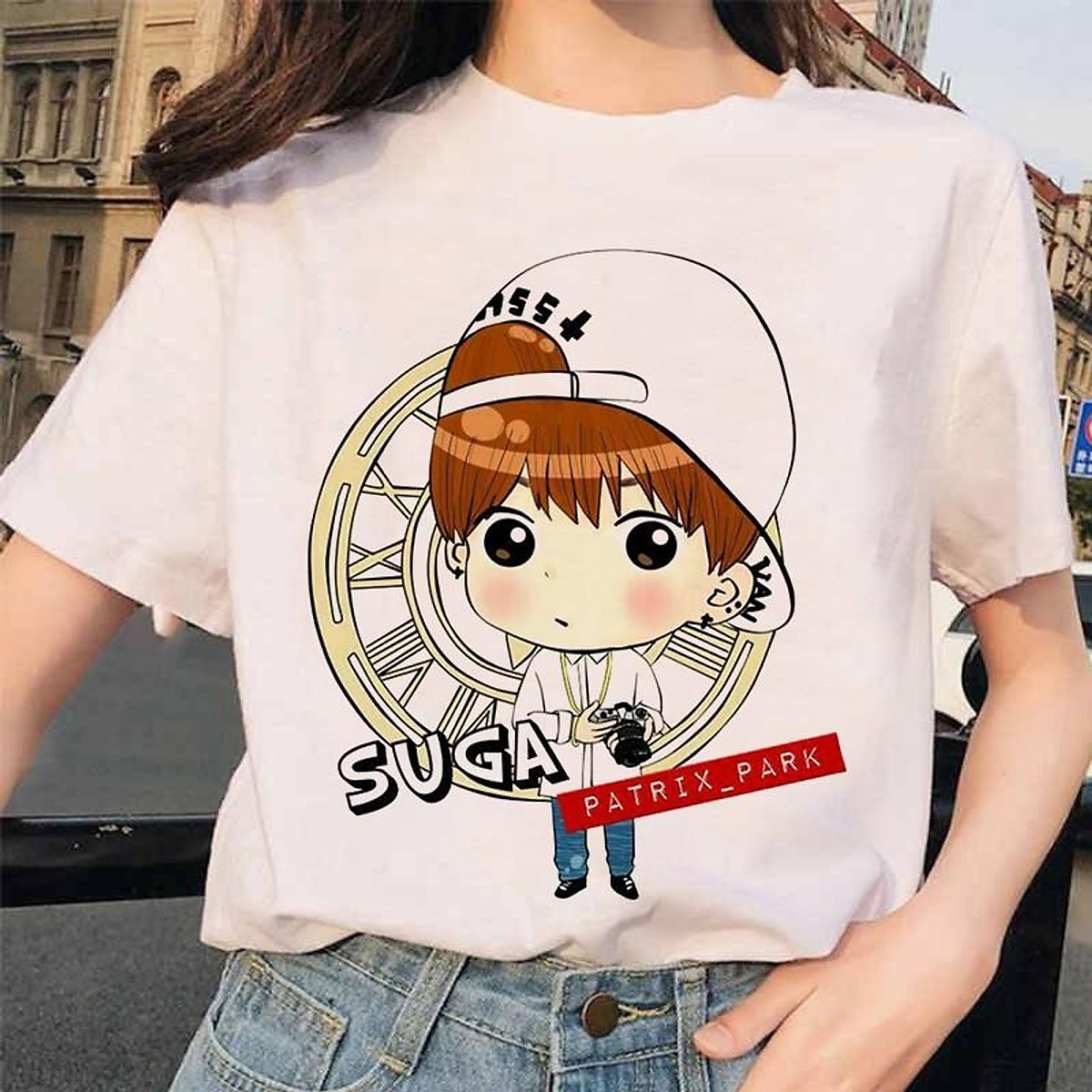 Áo thun nữ BTS Suga chibi: Những chiếc áo thun nữ BTS Suga chibi là item không thể thiếu dành cho các fan hâm mộ của nhóm nhạc huyền thoại này. Với thiết kế chibi cực kute và hình ảnh độc đáo của Suga, những chiếc áo thun này chắc chắn sẽ khiến bạn trở nên nổi bật và đáng yêu hơn trong mắt mọi người. Hãy đến xem ngay để chọn lựa chiếc áo thích hợp với phong cách của mình nhé!