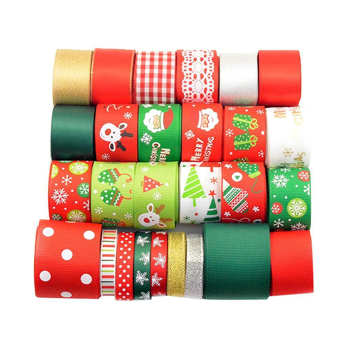 Mua 27pcs Christmas Ribbon DIY Grosgrain Ribbon Trims for Hair Bows Crafts Decor tại Wonderland Global Mua 27pcs Christmas Ribbon DIY Grosgrain Ribbon Trims for Hair Bows Crafts Decor tại Wonderland Global