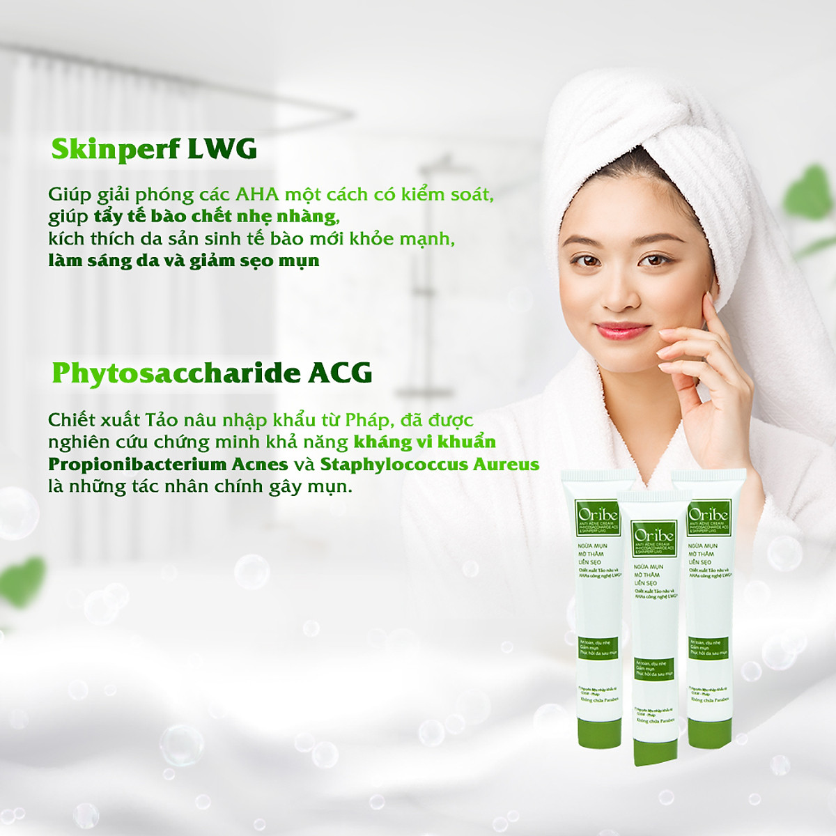 Combo 2 kem chấm mụn Oribe giảm mụn ẩn mờ thâm liền sẹo 20g