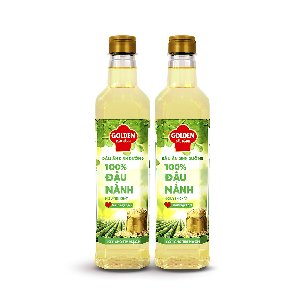 Combo 2 chai Dầu Đậu Nành cao cấp Golden 1 lít (1 lít/chai x 2 chai)