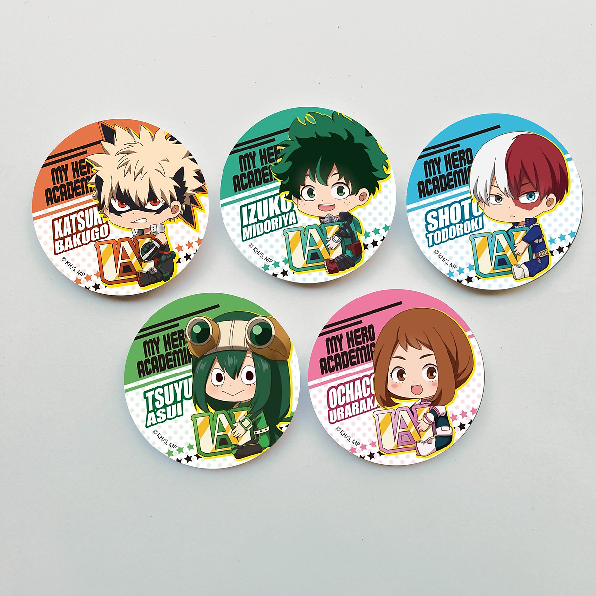 Set 6 Huy hiệu Anime Boku No Hero Academia - Phụ kiện - Vật liệu trang trí Set 6 Huy hiệu Anime Boku No Hero Academia - Phụ kiện - Vật liệu trang trí