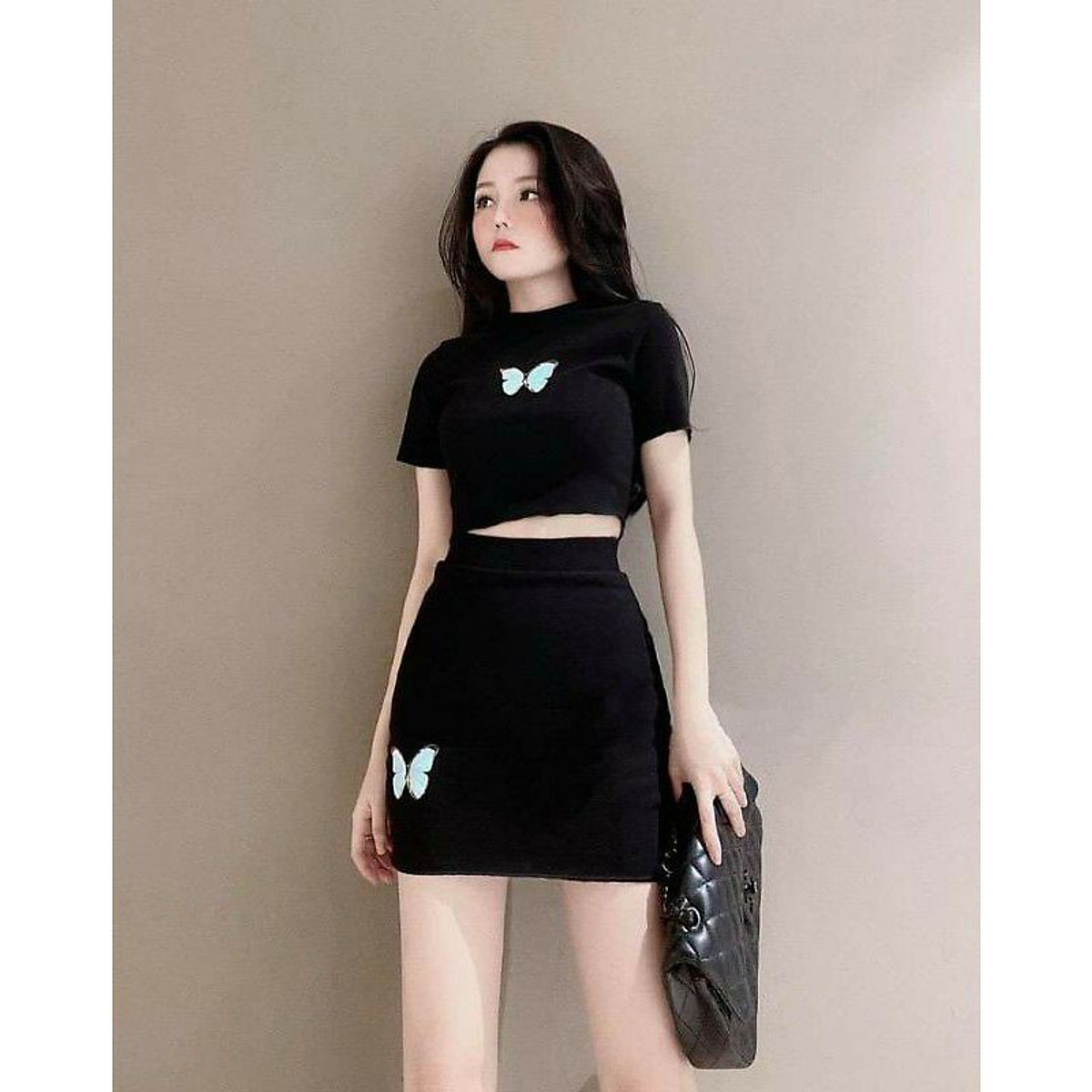 Set áo ống in chữ chân váy ôm đỏ cực hot  Hàng đẹp với giá tốt nhất