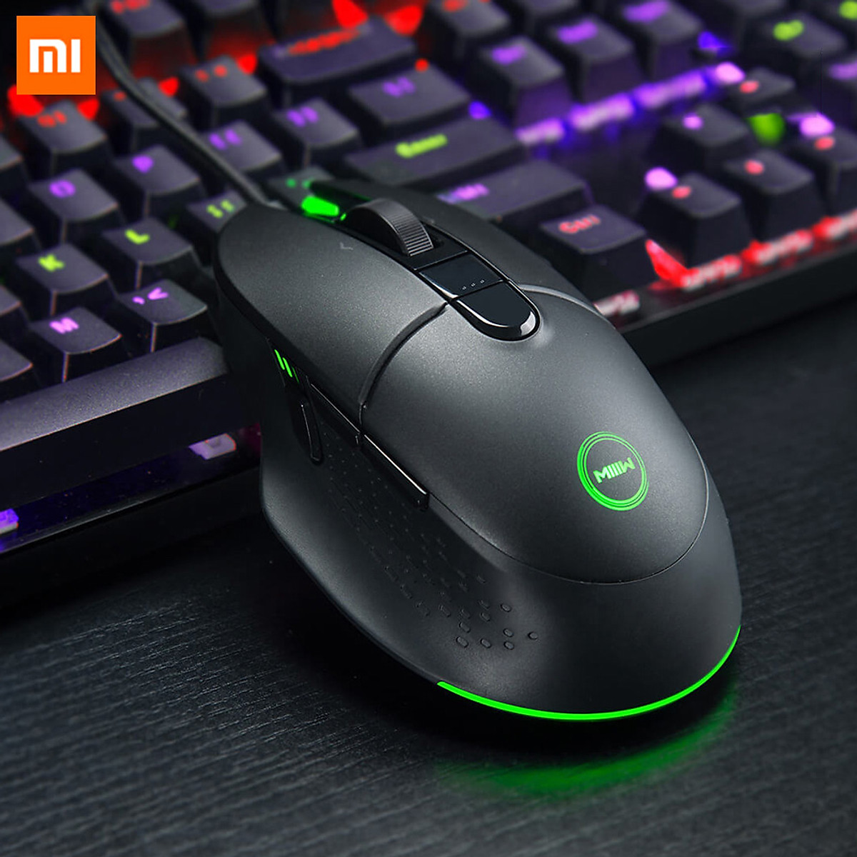 Xiaomi Ecological Chain MIIIW Wired Gaming Mouse 700G RGB Colorful Light  Effect 1000HZ Speed Gaming Mouse