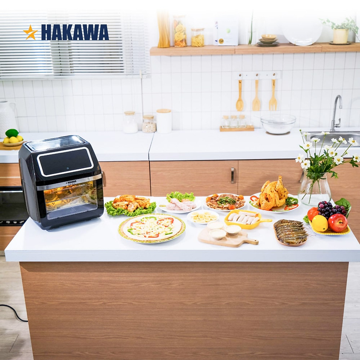NỒI CHIÊN KHÔNG DẦU HAKAWA 12 LÍT - HÀNG CHÍNH HÃNG