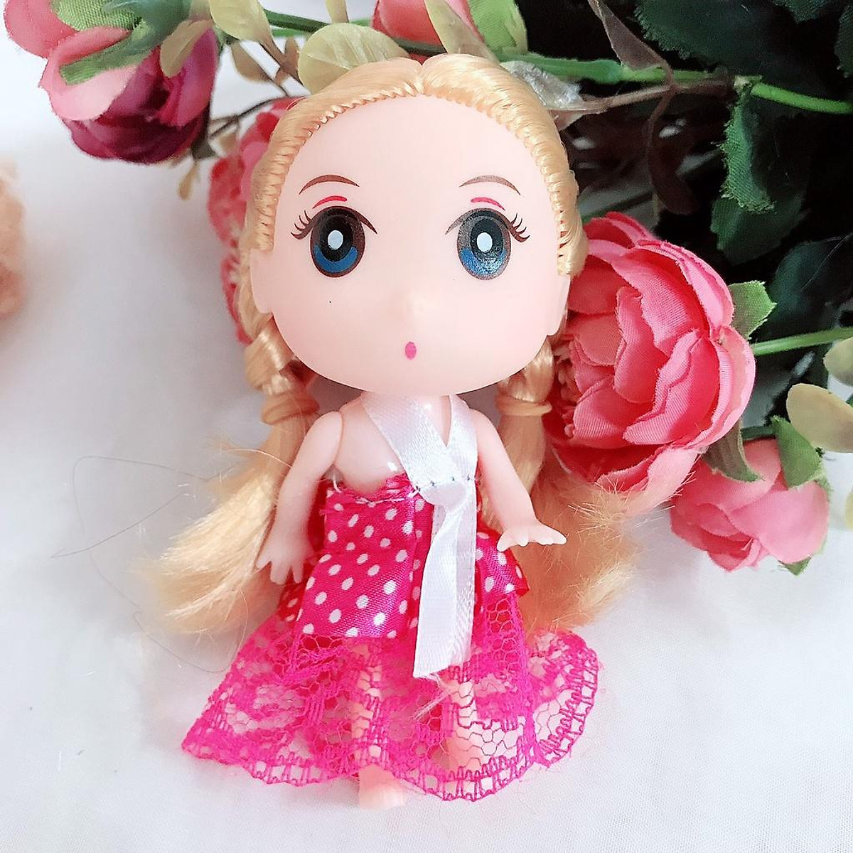 Búp bê Chibi cao 12cm mặc váy - Búp bê