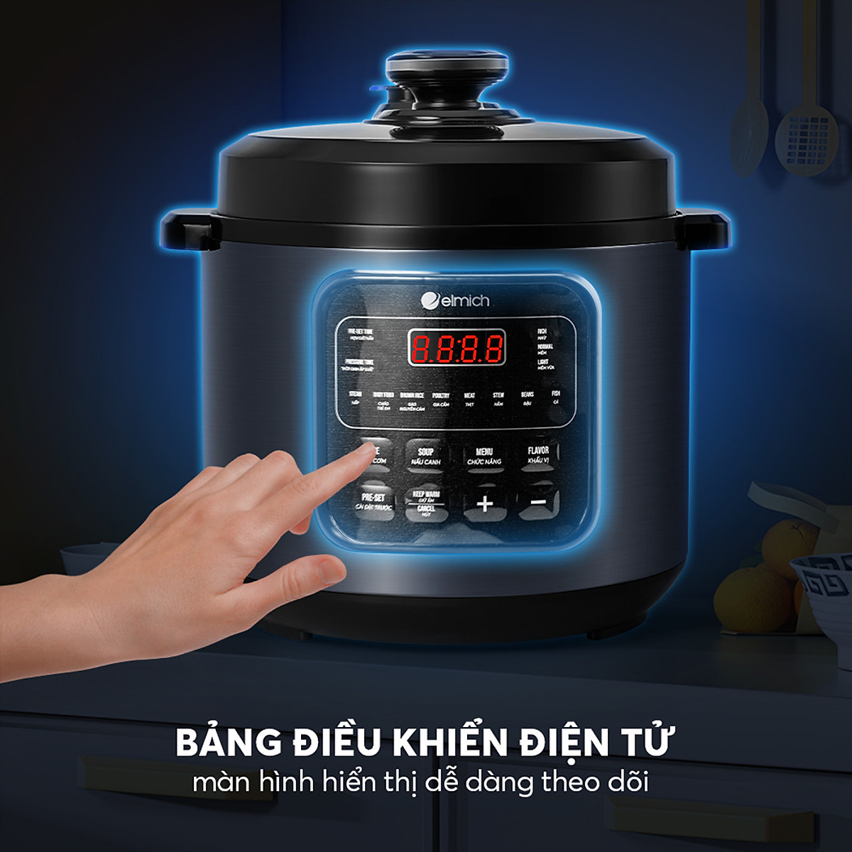 Nồi áp suất điện tử Elmich PCE-8571 - Hàng chính hãng