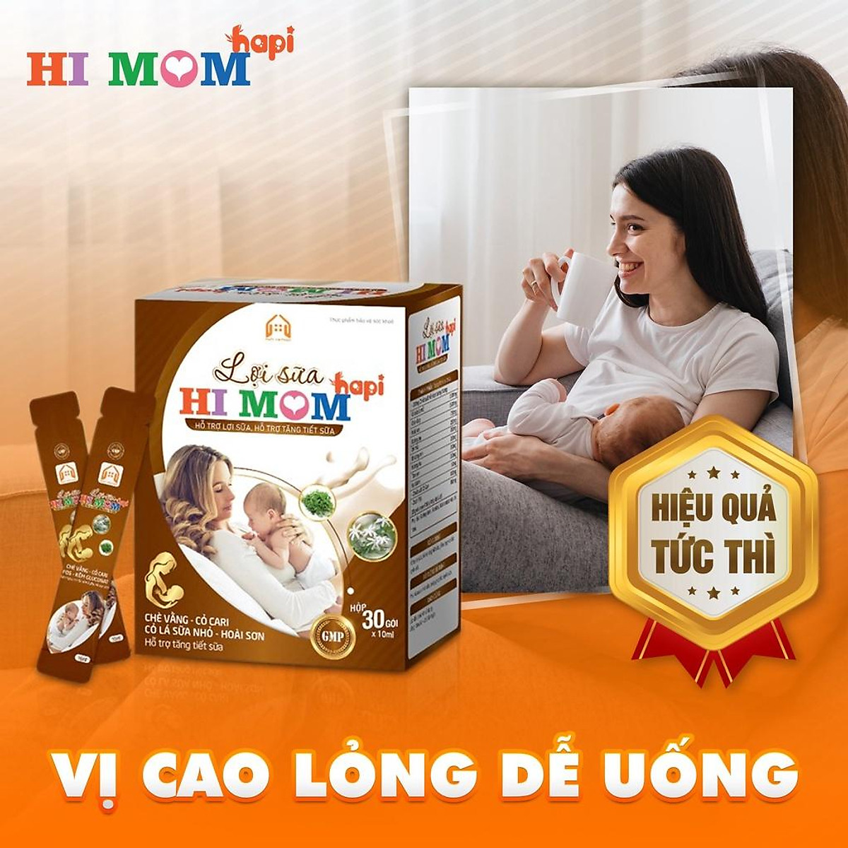Lợi sữa Hi Mom Hapi- Sữa nhiều hơn, thơm hơn, đặc hơn, mát hơn, thông tắc tia sữa